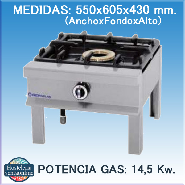 HORNILLOS DE SUELO A GAS MEDIDA 550 X 605 X 430 MM POTENCIA 14,5 KW