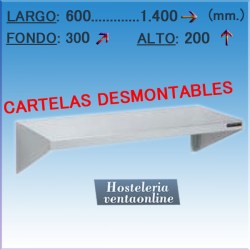 Estanterias de Pared Con Cartelas.Fondo 300 mm.