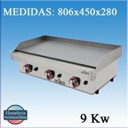 Plancha Arilex a gas 80PGRN