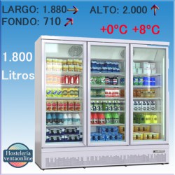 Armario expositor refrigerado 3 Puertas AGR-1600-BA