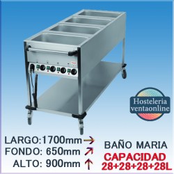 Baño maría con carro 4 GN 1/1 BM-4M