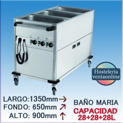 Carro Baño María con Armario Caliente BMAC-3M
