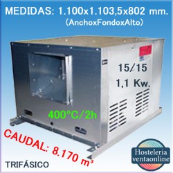 CAJA VENTILACION CASALS 400ºC/2h BVFC 15/15 1,1 Kw.