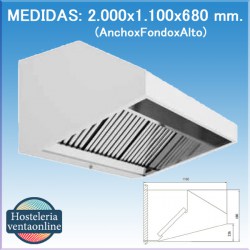 Campana Mural Serie 110 2000x1100x680 mm.