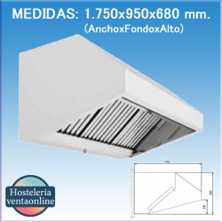 Campana Mural Serie 95 1750x950x680 mm.