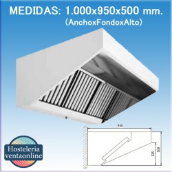 Campana Mural Baja 1000x950x500 mm.