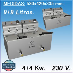 Freidora MOVILFRIT DC-10+10