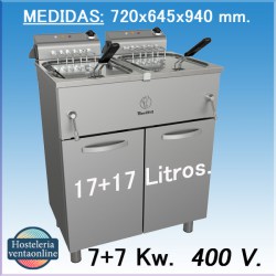 Freidora MOVILFRIT FAH-17+17 400