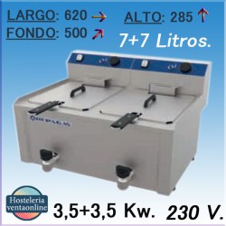 Freidora Eléctrica Repagas FES-7+7M