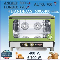 Horno electrico CONBEQ conveccion AMBER TURBO ECO