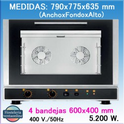 Horno Eléctrico Pastelería/Panadería EKA EKF 464.3