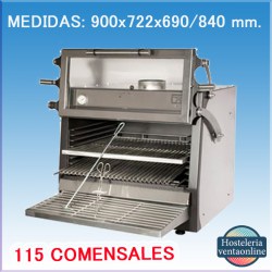 HORNO BRASA PIRA 80 LUX INOX ED PUERTA ELEVABLE 115 COMENSALES A BUEN PRECIO