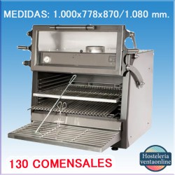 HORNO BRASA PIRA 90 LUX INOX ED PUERTA ELEVABLE 130 COMENSALES A BUEN PRECIO