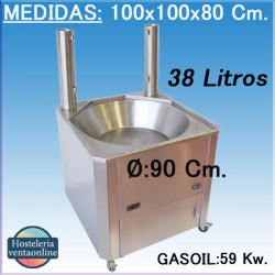 Fogón freidora Automática a Gasoil inhospan FGOIL100 