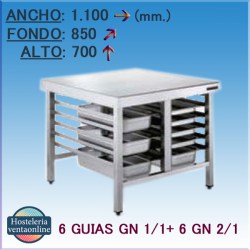 MESA SOPORTE HORNO 110x85x70 Cm