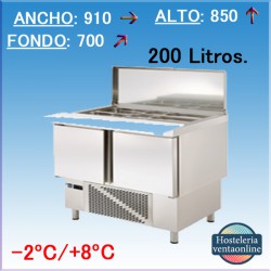 MESA REFRIGERADA 2 PUERTAS EDENOX MPGE-100 HC