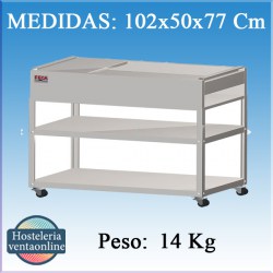 Feca mesa soporte con dos estantes 