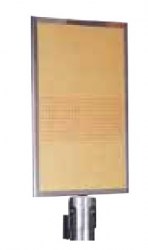 Panel Información Para Poste con Cinta Retráctil Inoxidable 