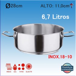 PUJADAS Cacerola Baja Sin Tapa Ø28cm P217.028