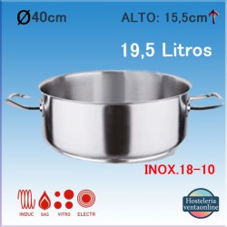 PUJADAS Cacerola Baja Sin Tapa Ø40cm P217.040