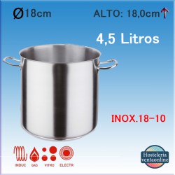 PUJADAS Olla Recta Sin Tapa Ø18cm P218.018