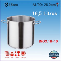 PUJADAS Olla Recta Sin Tapa Ø28cm P218.028