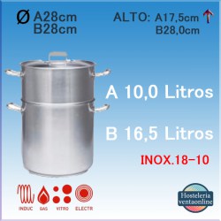 PUJADAS Conjunto Cuscusera Recta Ø28cm P242.028