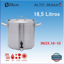 PUJADAS Olla con Grifo y Tapa Ø28cm P248.028