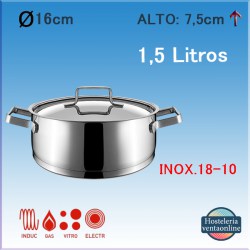 PUJADAS Cacerola Baja Con Tapa Ø16cm P457.016