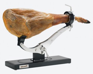 JAMONERO BUARFE ELITE INOX. BASE MADERA DE HAYA