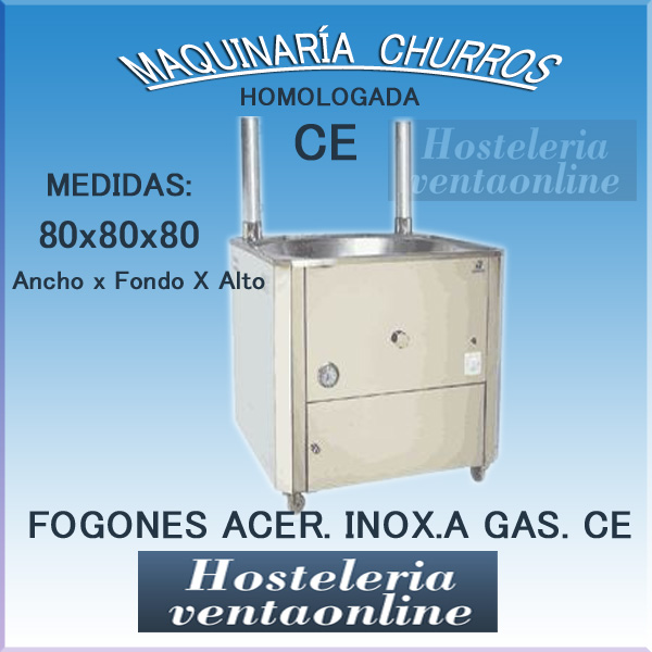 Fogones churrería: Fogones de Acero Inoxidable a gas FG-80 CE MASAMAR