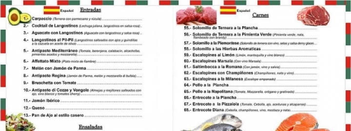 Ideas para realizar una carta de un restaurante